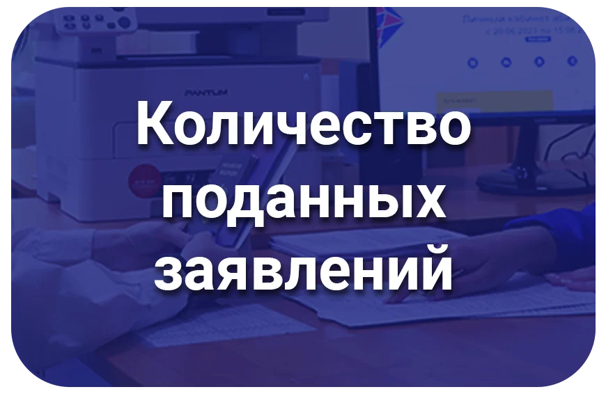 Количество поданных заявлений